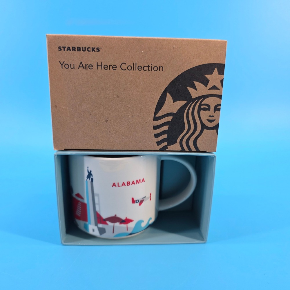 Starbucks Alabama You Are Here Collection Coffee Mug 14oz with Box 2016 Ceramic